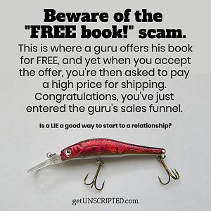 Free book scam and guru hypocrisy